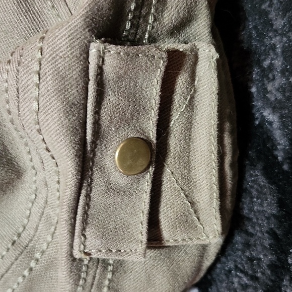 2013 FLEUR-DE-LIS RHINESTONES METAL OLIVE-BROWN POCKET CADET CAP HAT - Picture 5 of 14